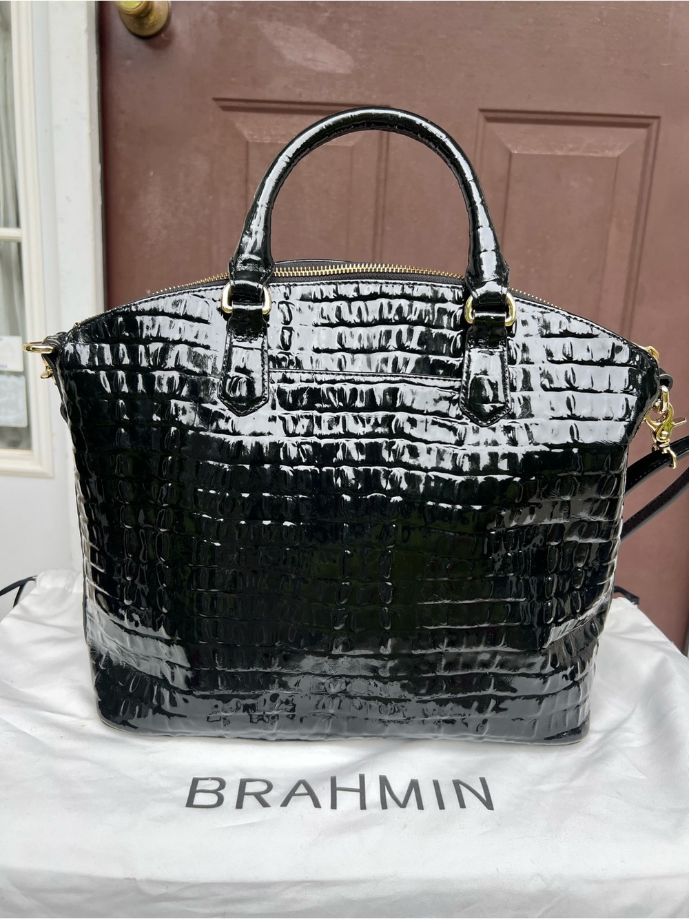 BRAHMIN MELBOURNE COLLECTION
LARGE DUXBURY DOME SATCHEL BAG